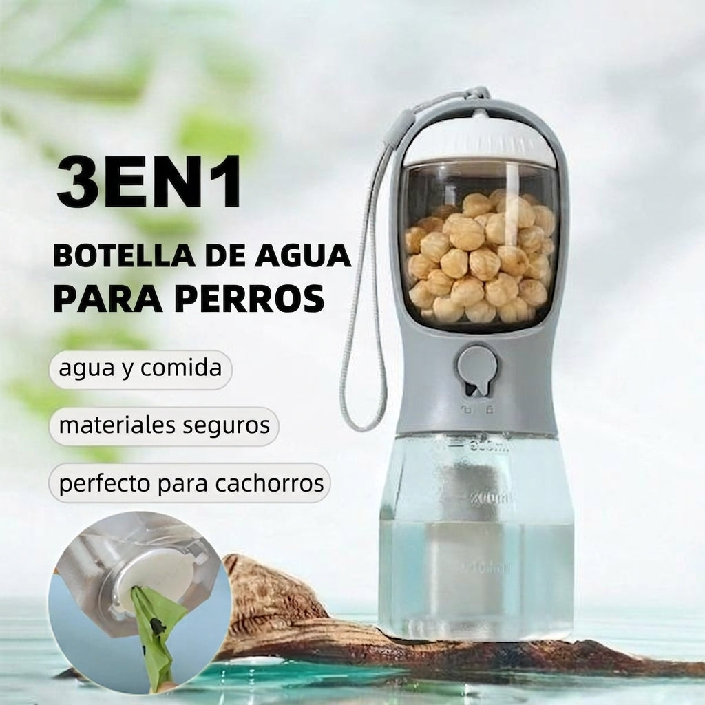 Botella 3 en 1 para perros